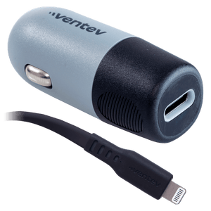 Ventev 20W ULTRAFAST USB C Universal Car Charger and USB C to Apple Lightning Cable by Ventev