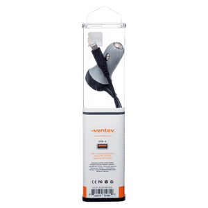 Ventev 12W USB A Car Charger w/ attached 15W LTG Cord by Ventev