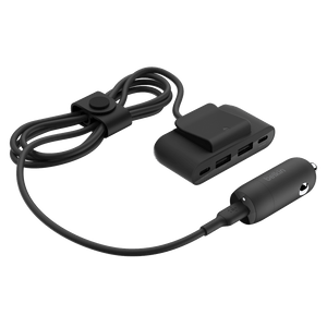 Belkin 30W PD Car Charger with 4 Port Power Extender 2m by Belkin