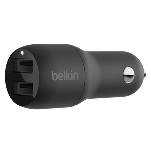 Belkin Dual Port USB A Car Charger 24W by Belkin