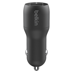 Belkin Boost Up Charge Dual Port USB A Car Charger 24W with Apple Lightning Cable 3ft by Belkin