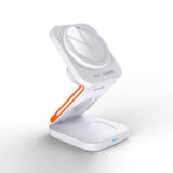 FlexiTrip Foldable Wireless Charger – Compact, Fast Charging, Portable Design for iPhone, Android, and Qi-Enabled Devices by Infinite Basics
