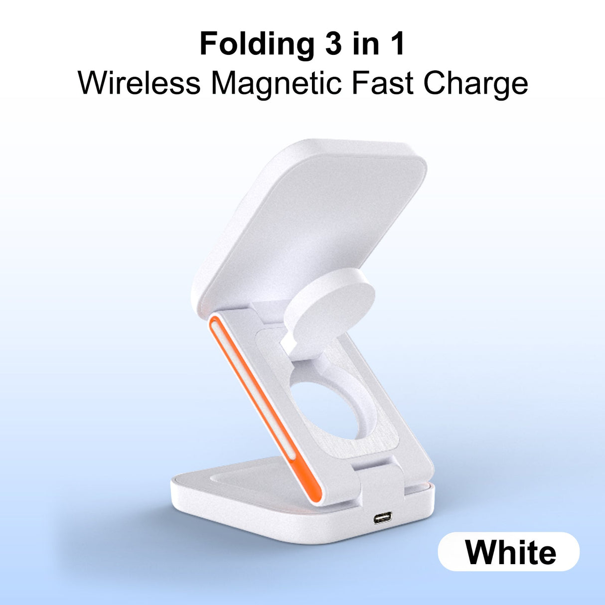 FlexiTrip Foldable Wireless Charger – Compact, Fast Charging, Portable Design for iPhone, Android, and Qi-Enabled Devices by Infinite Basics