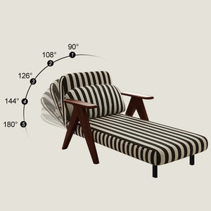Solid Wood Lounge Chair Sleeper Sofa Bed