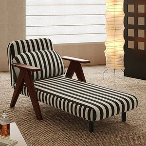 Solid Wood Lounge Chair Sleeper Sofa Bed