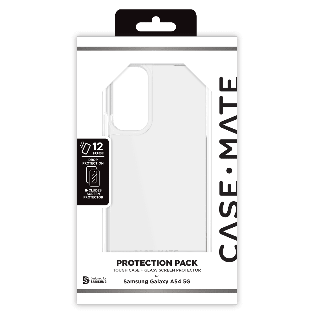 Case-Mate Protection Pack Tough Case and Glass Screen Protector for Samsung Galaxy A54 5G by Case-Mate