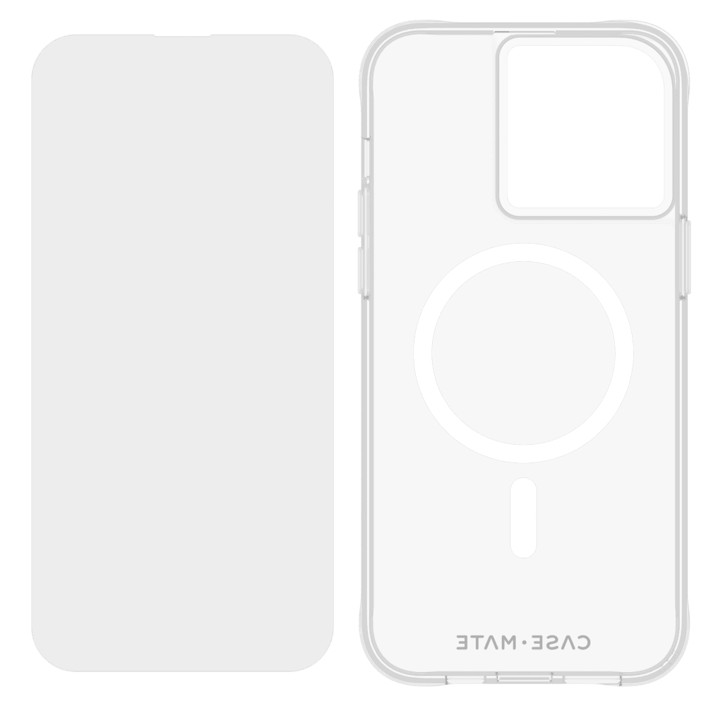 Case-Mate Protection Pack Tough Case and Glass Screen Protector for Apple iPhone 15 Pro Max by Case-Mate