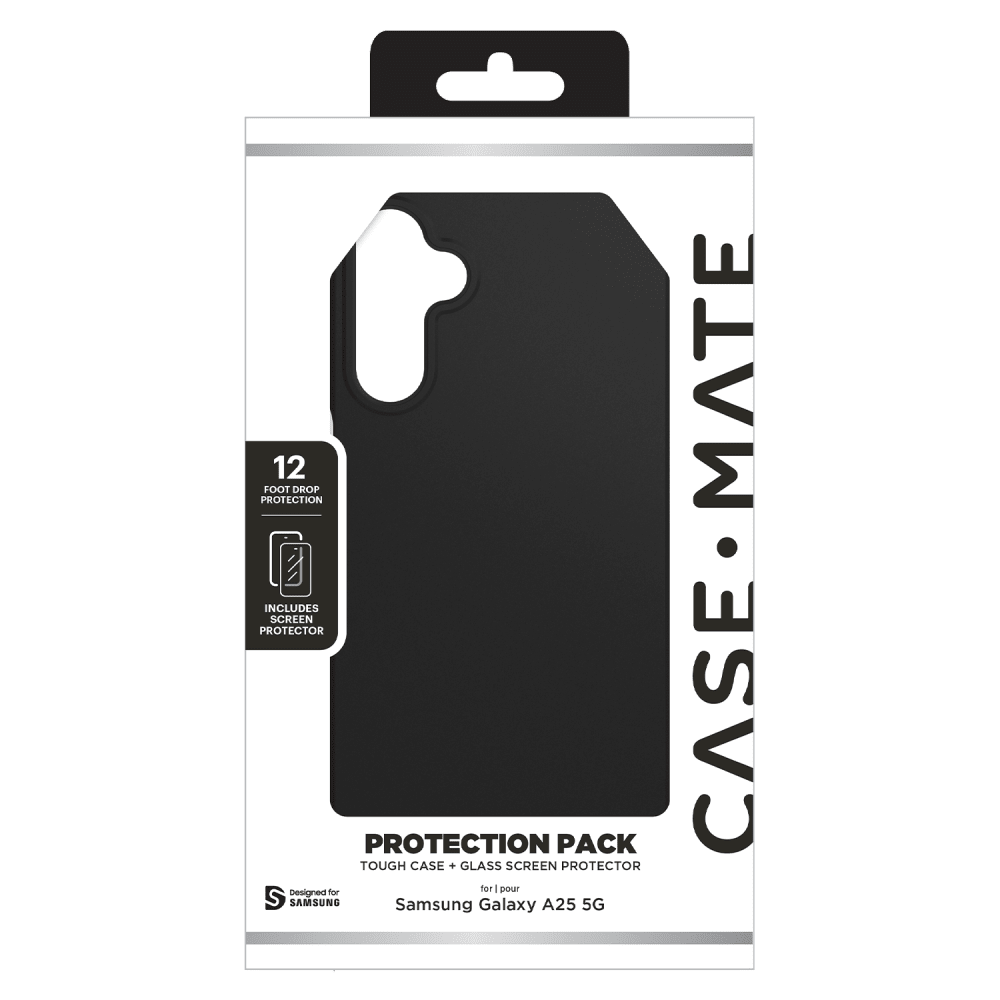 Case-Mate Protection Pack Tough Case and Glass Screen Protector for Samsung Galaxy A25 5G by Case-Mate