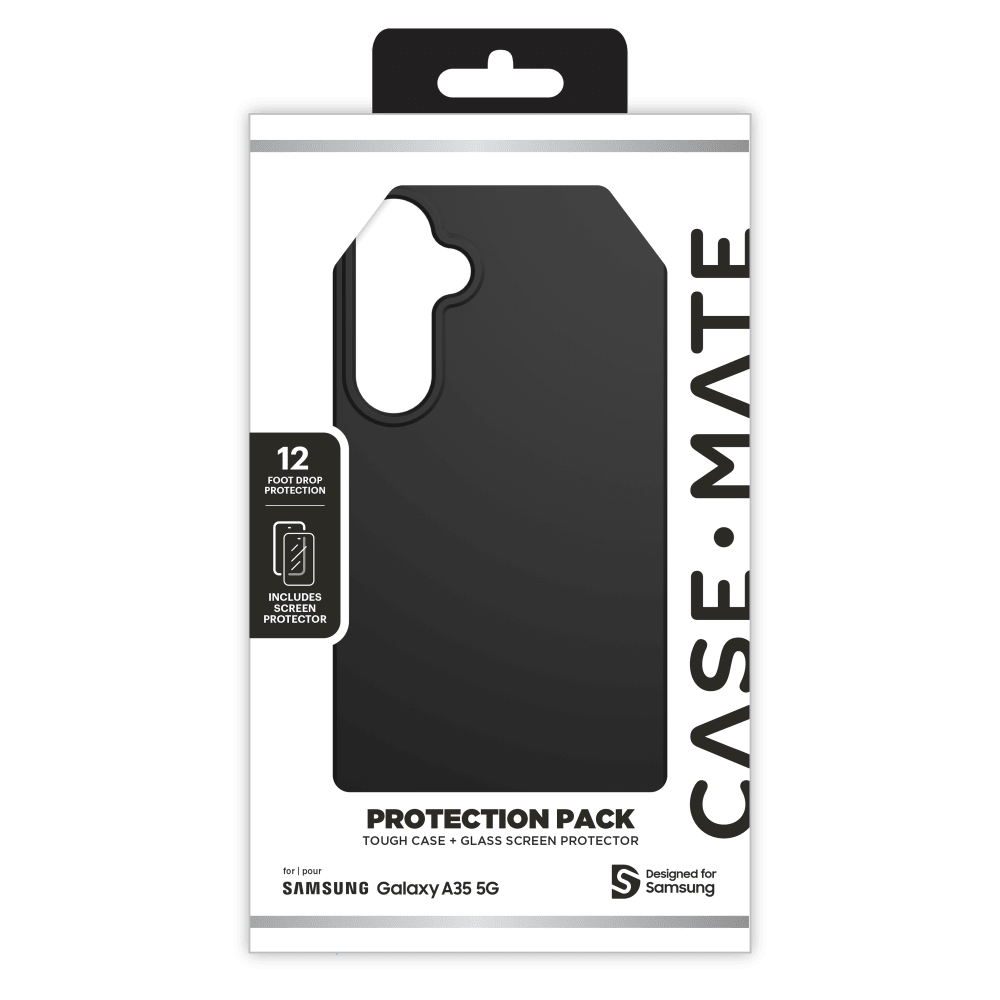 Case-Mate Protection Pack Tough Case and Glass Screen Protector for Samsung Galaxy A35 5 by Case-Mate