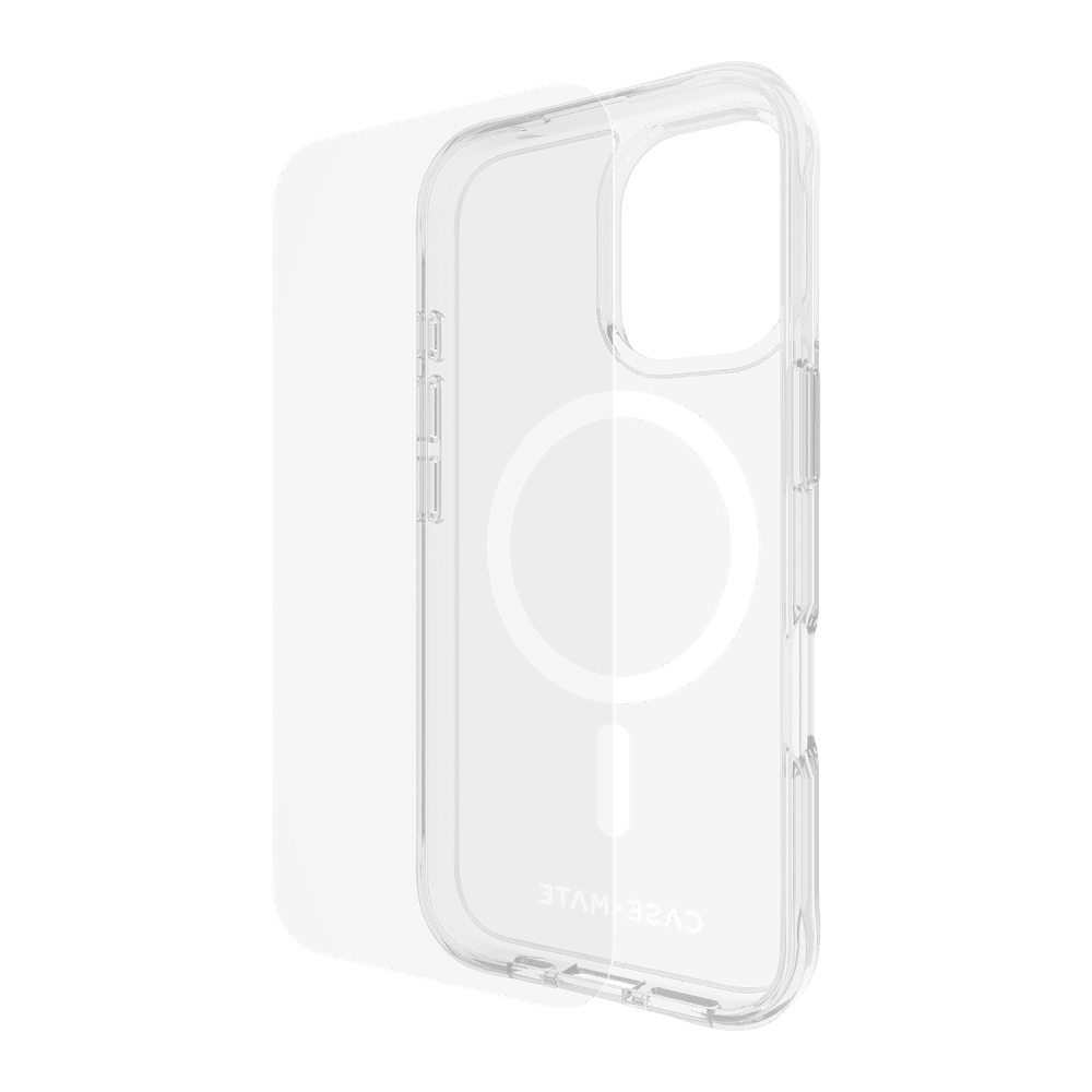 Case-Mate Protection Pack Tough Case and Glass Screen Protector for Apple iPhone 16 by Case-Mate
