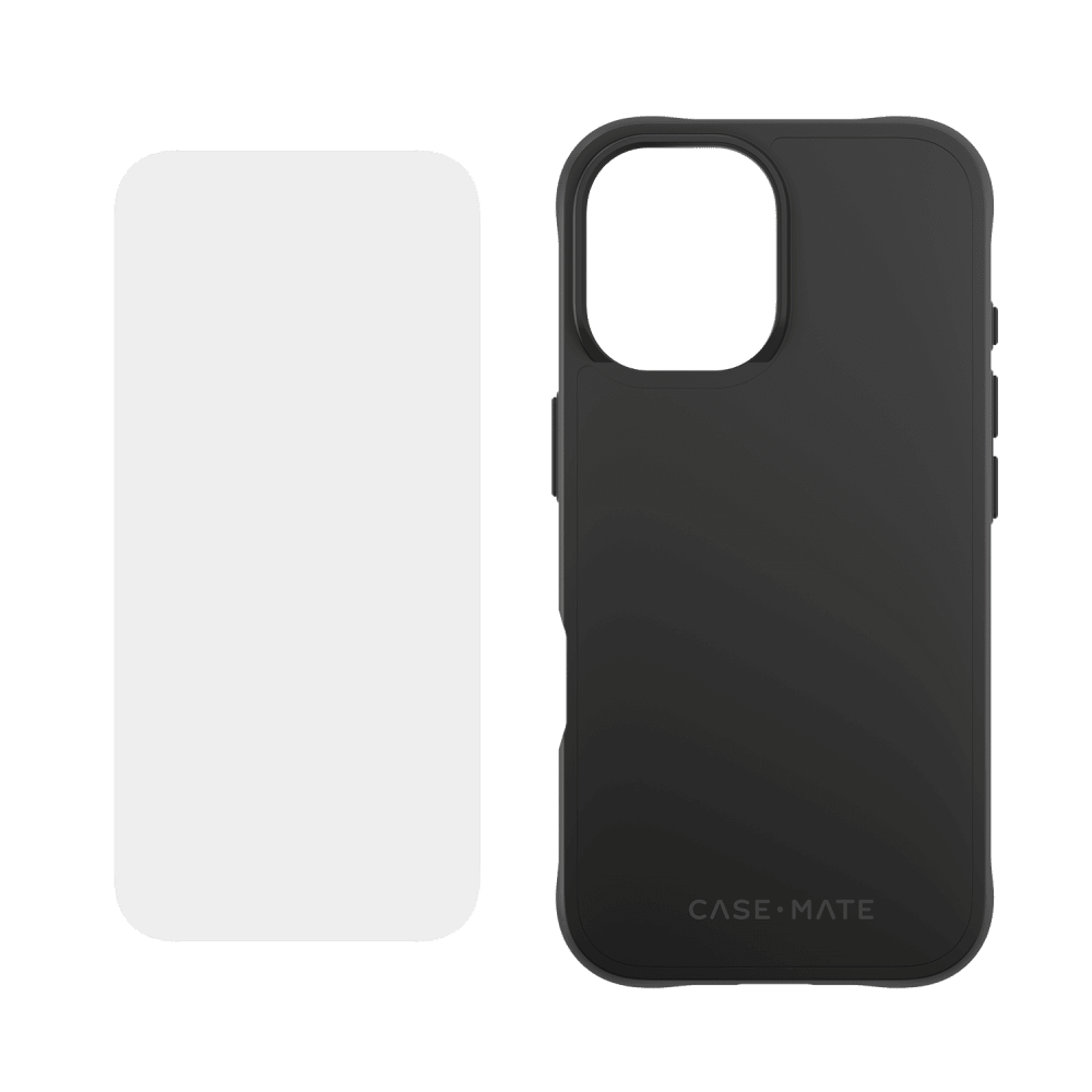 Case-Mate Protection Pack Tough Case and Glass Screen Protector for Apple iPhone 16 by Case-Mate