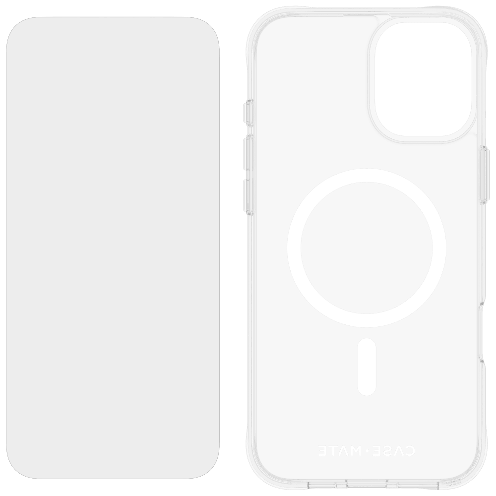 Case-Mate Protection Pack Tough Case and Glass Screen Protector for Apple iPhone 16 Plus by Case-Mate