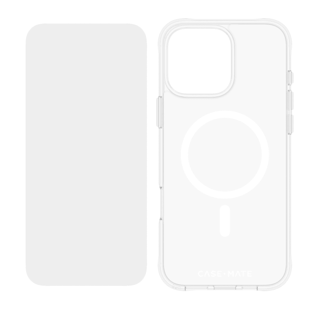 Case-Mate Protection Pack Tough Case and Glass Screen Protector for Apple iPhone 16 Pro Max by Case-Mate