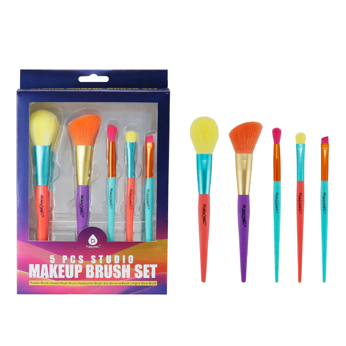 Pursonic Studio Makeup Brush Set (5 pcs) by Pursonic