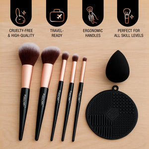 Pursonic Complete Glam 7-Piece Makeup Brush Set by Pursonic