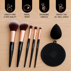 All-In-One Beauty & Wellness Travel Bundle – Pursonic Sonic Toothbrush, Painless Shaver & Glam Brush Set
