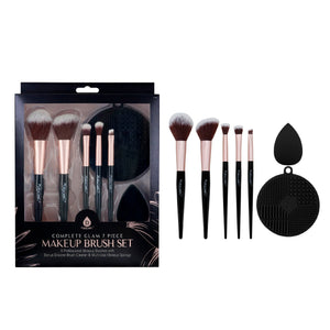 Complete Beauty Tool Kit – 7 Brushes, Blending Sponge & Precision Eyelash Trimmer