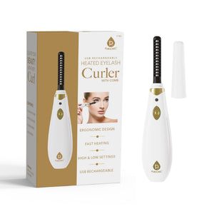 Pursonic Rechargeable Heated Eyelash Curler with Comb