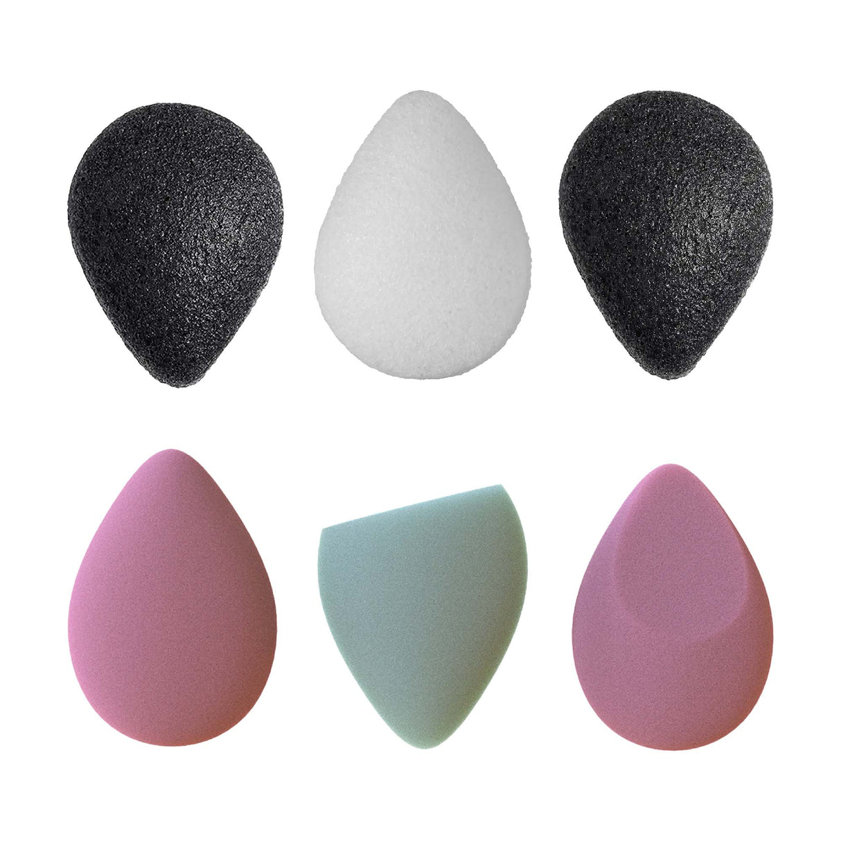 Pursonic Skin & Beauty Essentials Bundle – Konjac Sponge Duo, Bamboo Charcoal Konjac Sponge & 3-Pack Makeup Sponge Set by Pursonic