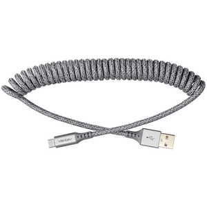 Ventev Chargesync Helix Coiled USB A to USB C Cable by Ventev