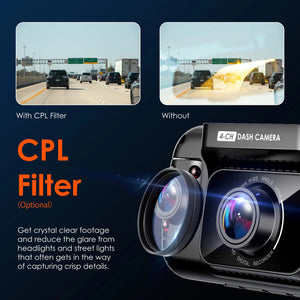 Rexing Ultra-Slim CPL Circular Polarizer Filter for R4 Dash Cam