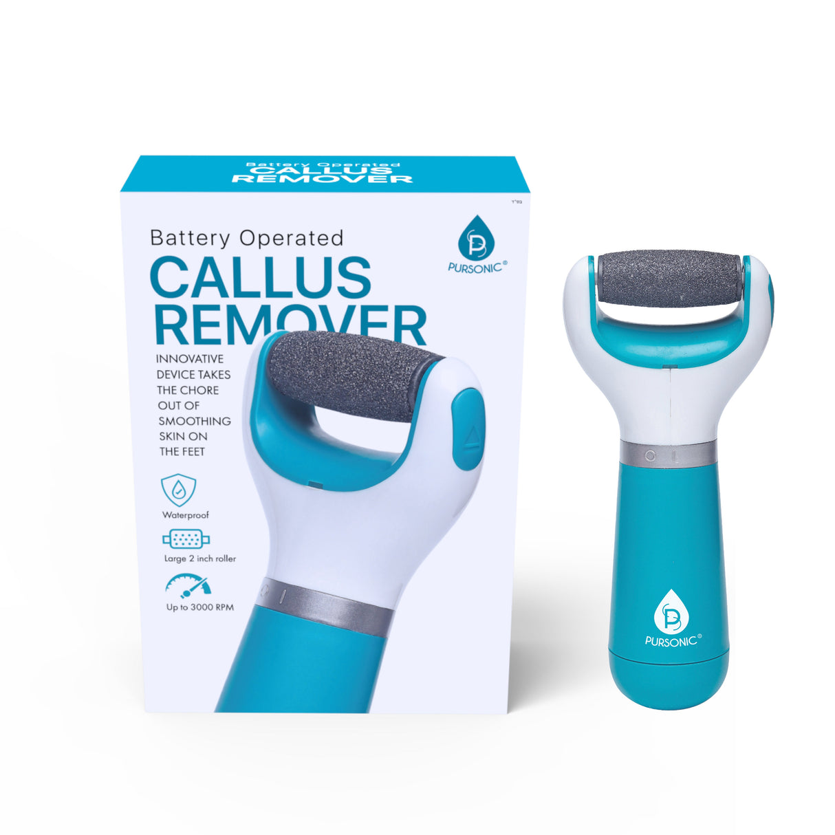 Battery-Operated Callus Remover – Effortlessly Smooth Feet with Waterproof, Safe & Comfortable Device by Pursonic