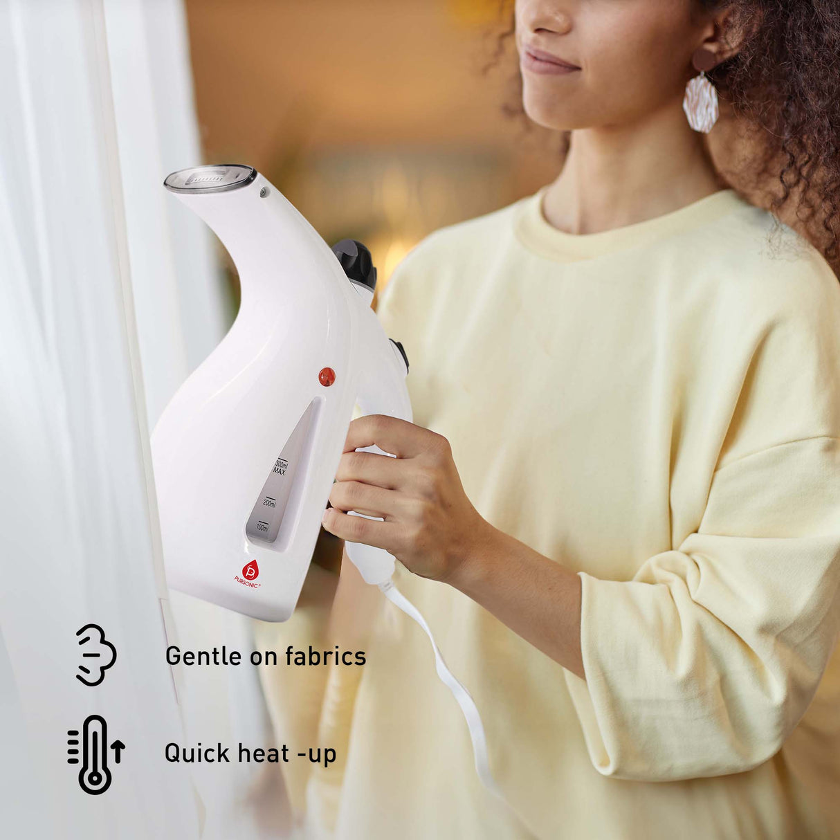 Travel-Ready Fabric Care Trio – Steamer, Mini Iron, & Lint Remover by Pursonic