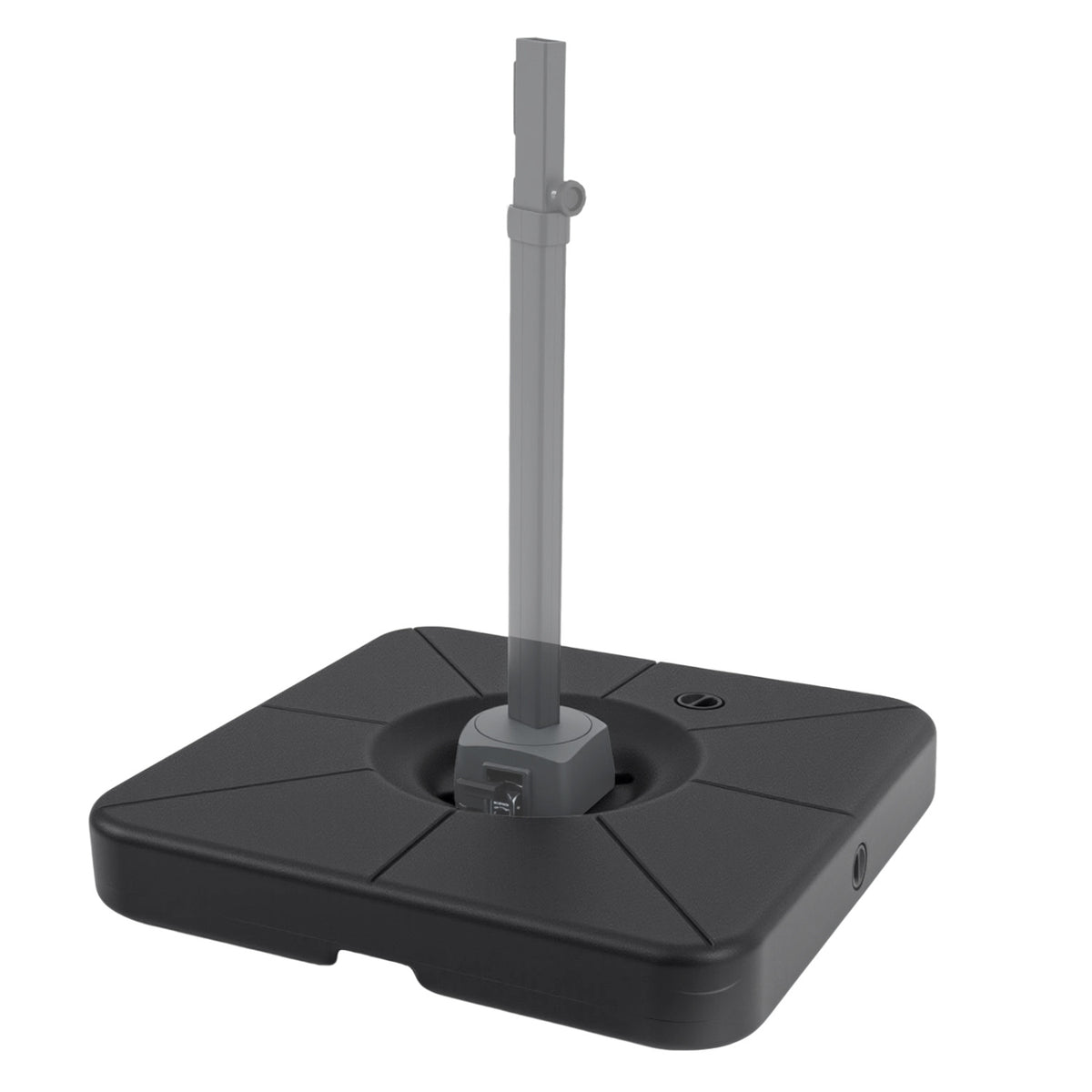 Cantilever Patio Umbrella Base 220 LBS Water and Sand Fillable Weighted Stand-Black