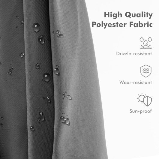 9.5 Feet Cantilever Patio Umbrella with 360 ° Rotation and Double Top-Gray