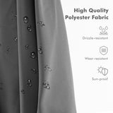 9.5 Feet Cantilever Patio Umbrella with 360 ° Rotation and Double Top-Gray