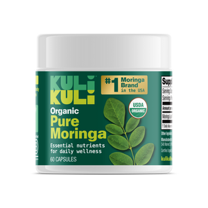 Organic Pure Moringa Powder Capsules (60-Count)