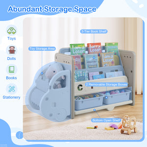 Car Themed Kids Toy Storage and Bookshelf