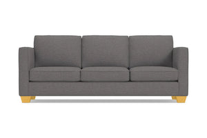 Catalina Sofa in a modern gray finish, featuring square cushions and light wood legs, set against a plain white background.