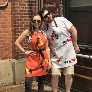 Cats. Slightly Obsessed With Them Funny Cooking and BBQ Apron Unisex 2 Pockets Adjustable Strap 100% Cotton | BlueQ at GetBullish