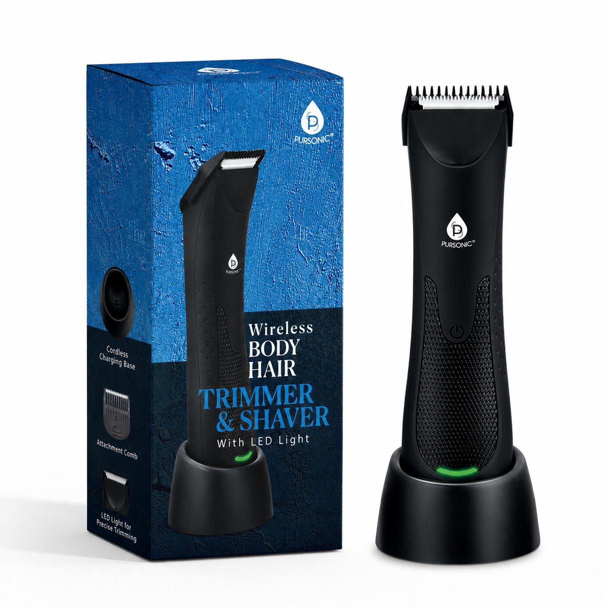 Wireless Body Hair Trimmer & Shaver – Cordless, Waterproof & Precision Ceramic Blade