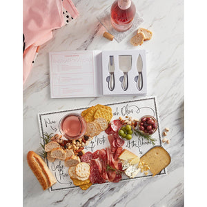 Cheese Knife Gift Set in Book Style Packaging | 3 Piece Gourmet Cheese Knives Set In Gift Box