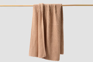 Cozy Knit Cotton Throw Blanket