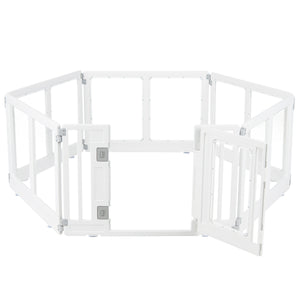 Clear Plastic Dog Playpen with Secure Locking Door-6 Panel