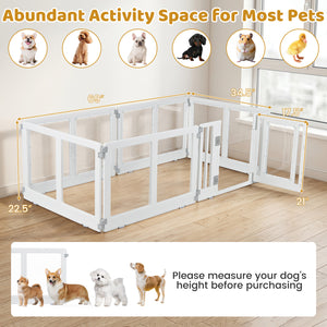 Clear Plastic Dog Playpen with Secure Locking Door-6 Panel