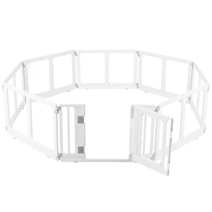 Clear Plastic Dog Playpen with Secure Locking Door-8 Panel