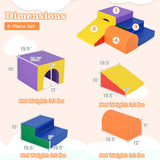 Climb and Crawl Foam Block Play Set for Infant Baby-Orange
