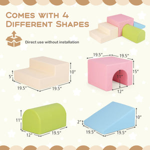 Climb and Crawl Foam Block Play Set for Infant Baby-Multicolor