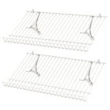 Closet Shelves Wall Mounted Set of 2 Metal Wire Shoe Racks