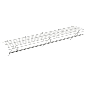 Closet Shelves Wall Mounted with Hanging Rod for Laundry Room