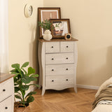 Closet Storage Organizer with 5 Folding Fabric Drawers and Anti-tipping Kit-Gray
