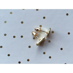 Coffee Cup & Bean Earrings in Rose Gold or Silver