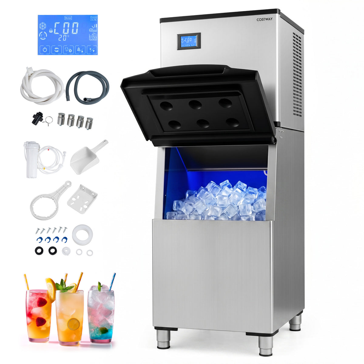 Freestanding Commercial Ice Maker 450 lbs/24H