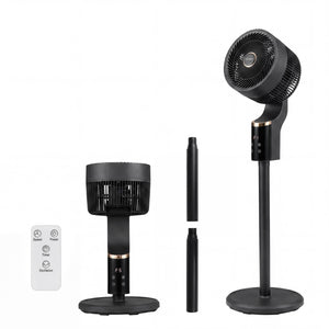 Compact Oscillating Standing Fan with 70Â° Oscillation and 90Â° Tilt for Home Office-Black