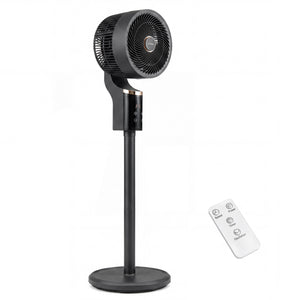 Compact Oscillating Standing Fan with 70Â° Oscillation and 90Â° Tilt for Home Office-Black