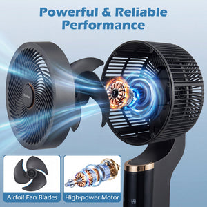Compact Oscillating Standing Fan with 70Â° Oscillation and 90Â° Tilt for Home Office-Black